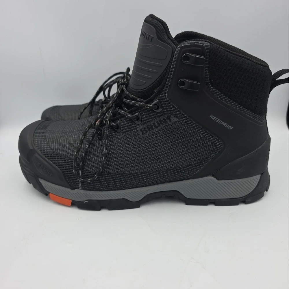 Size 10.5 Brunt Ryng Comp Toe Work Boots Black Waterproof Slip Resistant